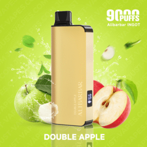 DOUBLE APPLE – ALIBARBAR INGOT – 9000 PUFFS