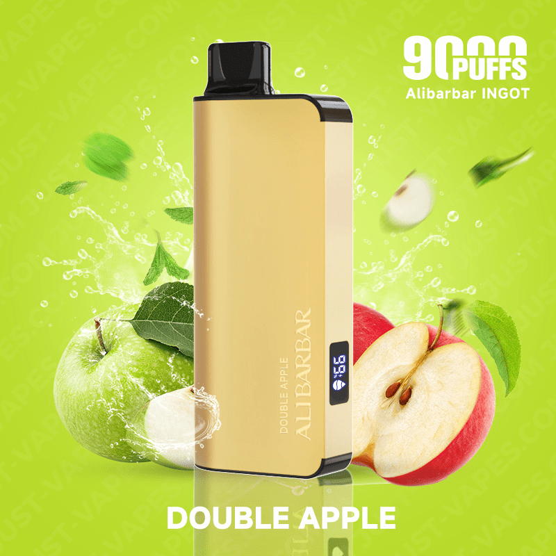 DOUBLE APPLE – ALIBARBAR INGOT – 9000 PUFFS