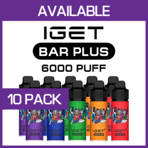 IGET BAR PLUS KIT – 6000 PUFFS  – 10 PACK